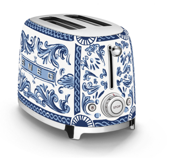 Smeg e Dolce&Gabbana Tostapane a 2 fette Blu Mediterraneo
