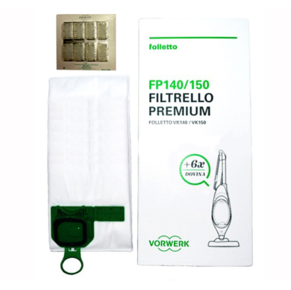 FILTRELLO PREMIUM FP VK140 VK150 6 SACCHETTI + 6 PROFUMI DOVINA ORIGINALI