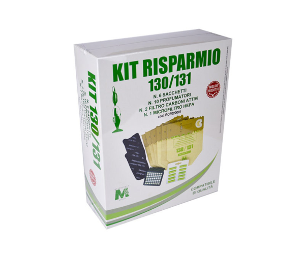 KIT RISPARMIO SACCHETTI FOLLETTO VK130 VK131 SACCHETTI + FILTRI + PROFUMI