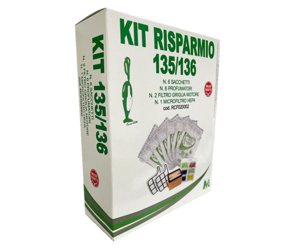 SACCHETTI KIT RISPARMIO PER FOLLETTO VK135 VK136 CON FILTRI E PROFUMI